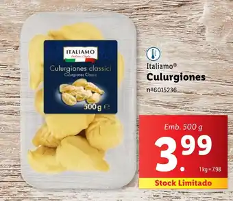 Lidl Italiamo Culurgiones Emb. 500 g promoção