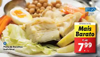 Lidl Posta de Bacalhau Individual Vendido ao kg promoção