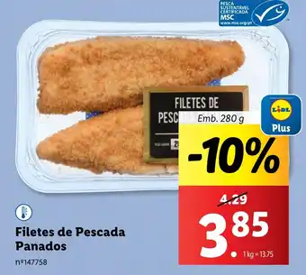 Lidl Filetes de Pescada Panados emb. 280g promoção