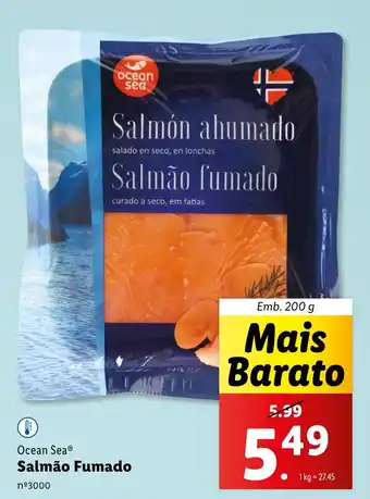 Lidl Ocean Sea Salmão Fumado Emb. 200 g promoção