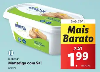 Lidl Mimosa Manteiga com Sal Emb. 250 g promoção