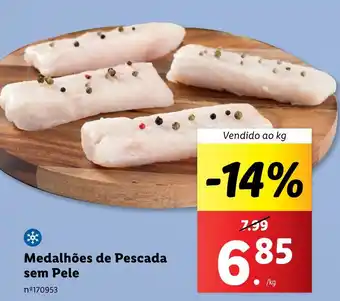 Lidl Medalhões de Pescada sem Pele Vendido ao kg promoção