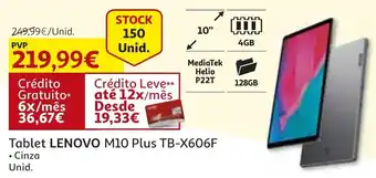 Auchan Lenovo Tablet M10 Plus TB-X606F promoção