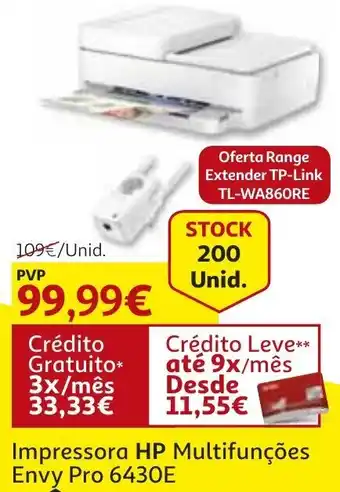 Auchan HP Impressora Multifunções Envy Pro 6430E promoção