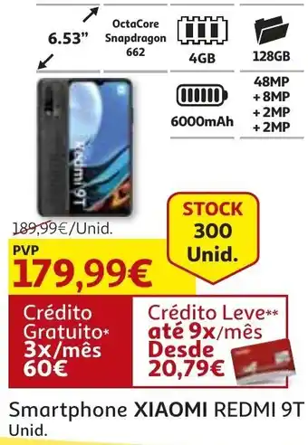 Auchan Xiaomi Smartphone Redmi 9T Unid promoção
