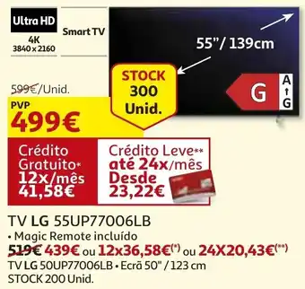 Auchan LG TV 55UP77006LB promoção