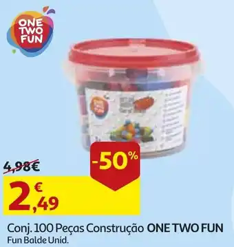 Conj. 100 Peças Construção One Two Fun