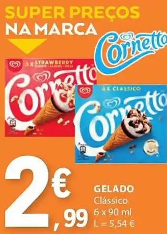 E.Leclerc GELADO Clássico 6 x 90 ml promoção