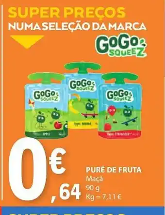 E.Leclerc PURÉ DE FRUTA Maçã 90 g promoção