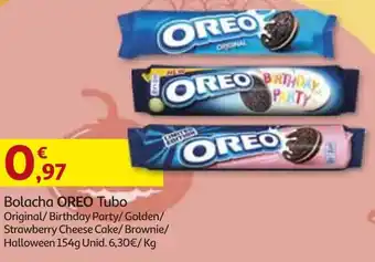 Auchan Bolacha Oreo Tubo 154g promoção