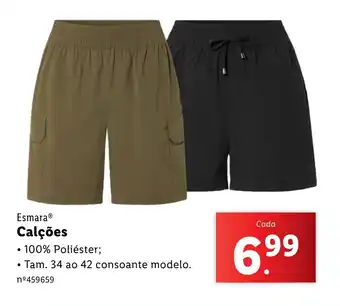Lidl Esmara Calções promoção
