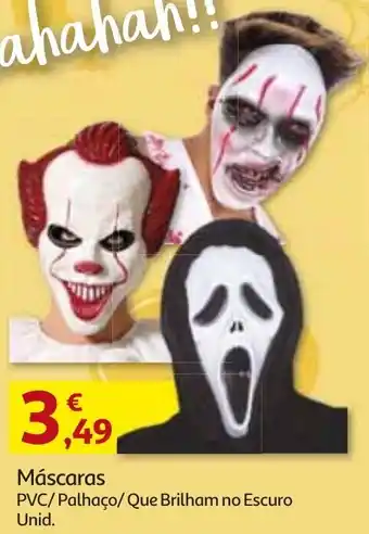 Auchan Máscaras PVC/Palhaço/ Que Brilham Escuro promoção