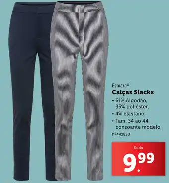 Lidl Esmara Calças Slacks promoção