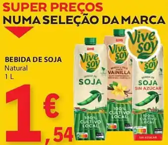 E.Leclerc BEBIDA DE SOJA Natural 1 L promoção
