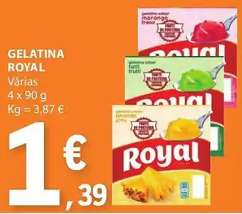 E.Leclerc GELATINA ROYAL Várias 4x90g promoção