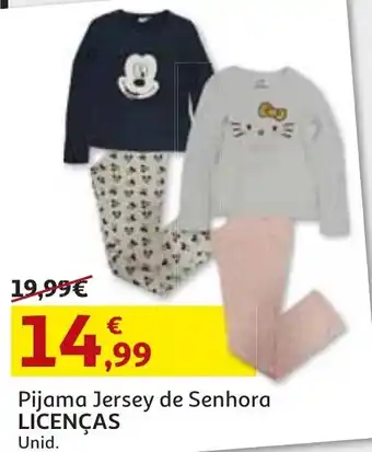 Auchan Pijama Jersey de Senhora Licenças promoção