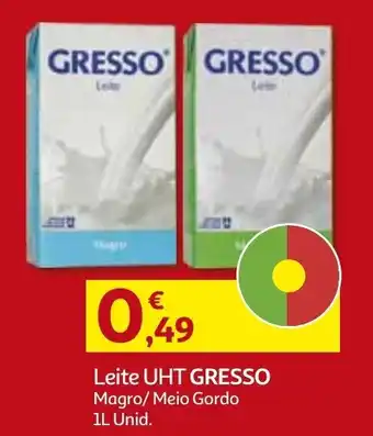 Auchan Leite UHT Gresso 1L promoção