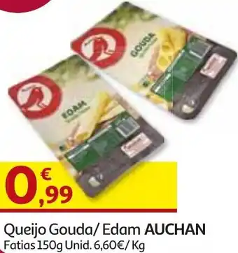 Auchan Queijo Gouda/Edam Auchan Fatias 150g promoção