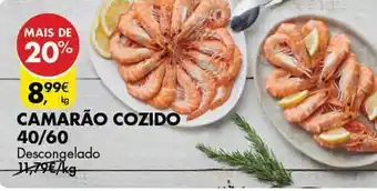 Pingo Doce CAMARÃO COZIDO 40/60 Descongelado promoção