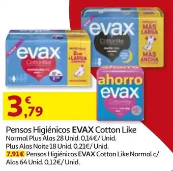 Auchan Pensos Higiénicos Evax Cotton Like promoção