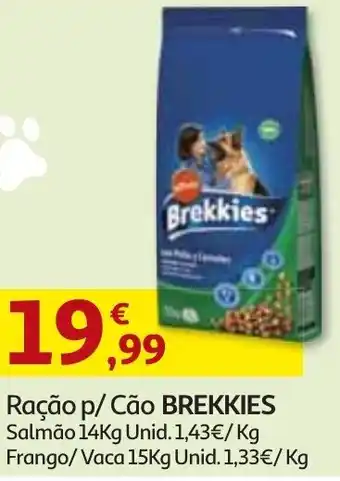 Auchan Ração p/Cão Brekkies 14kg promoção