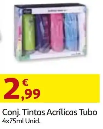 Conj. Tintas Acrílicas Tubo 4x75ml