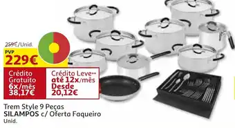 Auchan Trem Style 9 Peças Silampos c/ Oferta Faqueiro promoção
