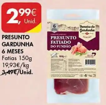 Pingo Doce PRESUNTO GARDUNHA 6 MESES Fatias 150g promoção