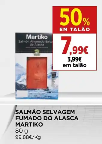 Supercor SALMÃO SELVAGEM FUMADO DO ALASCA MARTIKO 80g promoção