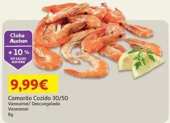 Auchan Camarão cozido 30/50 promoção