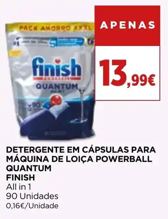 DETERGENTE EM CÁPSULAS PARA MÁQUINA DE LOIÇA POWERBALL QUANTUM FINISH All in 1 90 unidades