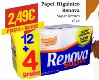 Belita Papel Higiénico Renova 24+4 gratis promoção