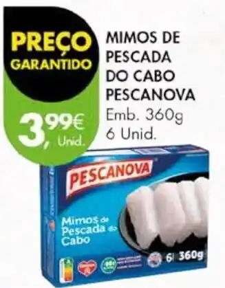 Pingo Doce MIMOS DE PESCADA DO CABO PESCANOVA Emb. 360g 6 unid promoção