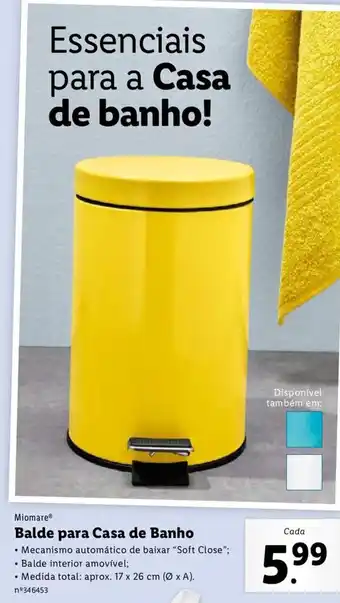 Lidl Balde para Casa de Banho promoção