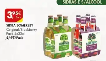 Pingo Doce SIDRA SOMERSBY Original/Blackberry Pack 4x33cl promoção