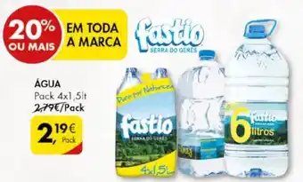 Pingo Doce ÁGUA Pack 4x1,5lt promoção