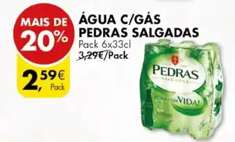 Pingo Doce ÁGUA C/GÁS PEDRAS SALGADAS Pack 6x33cl promoção