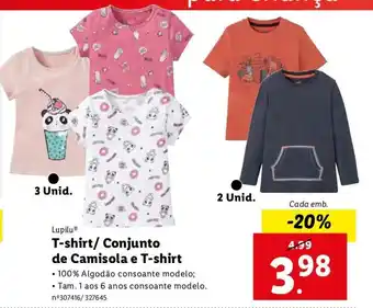 Lidl T-Shirt/ Conjunto de Camisola e T-shirt promoção