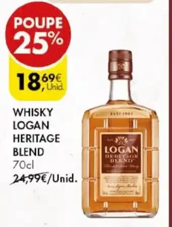 Pingo Doce WHISKY LOGAN HERITAGE BLEND 70cl promoção