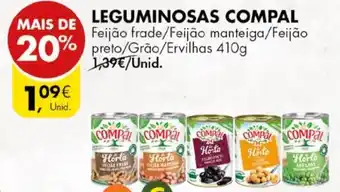 Pingo Doce LEGUMINOSAS COMPAL 410g promoção