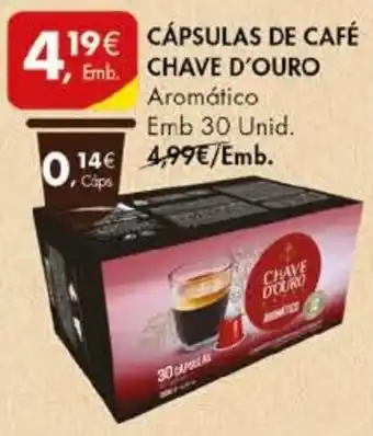 Pingo Doce CÁPSULAS DE CAFÉ CHAVE D'OURO Emb 30 Unid. promoção