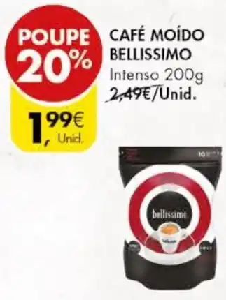 Pingo Doce CAFÉ MOÍDO BELLISSIMO Intenso 200g promoção