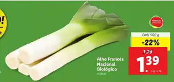 Lidl Alho Francês Nacional Biológico promoção