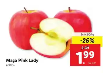 Lidl Maçã Pink Lady 900g promoção