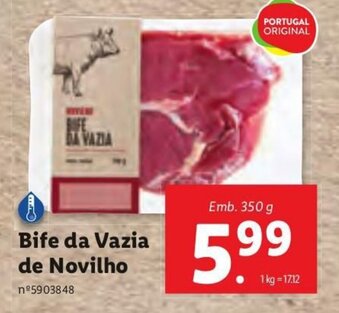 Lidl Bife da Vazia de Novilho 350g promoção