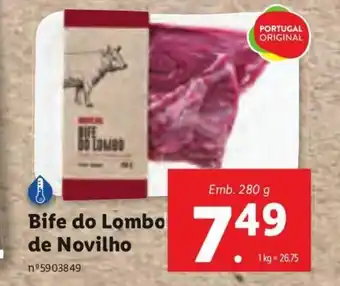 Lidl Bife do Lombo de Novilho 280g promoção
