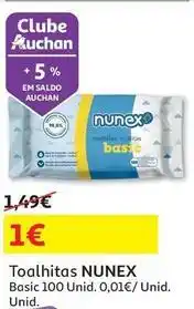 Auchan Nunex - toalhitas promoção