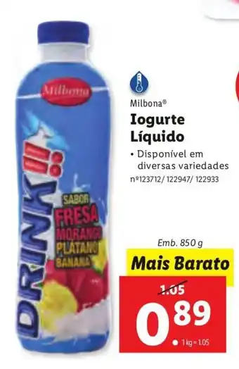 Lidl Iogurte Líquido 850g promoção