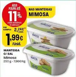 Intermarché Mimosa - manteiga c/ sal promoção