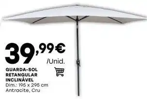 Intermarché Guarda-sol retangular inclinavel promoção